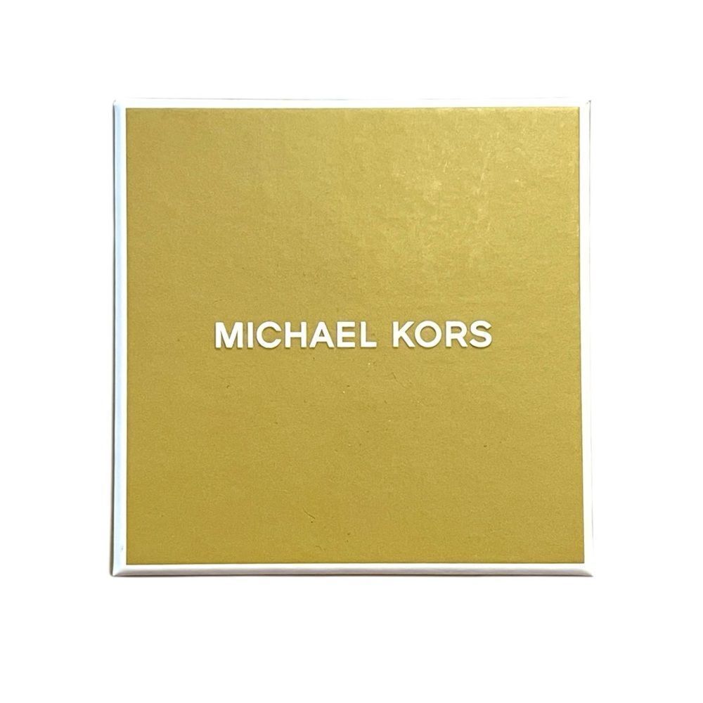 Michael Kors Logo Mother Of Pearl Gold Hinged Bangle With Box - Picture 8 of 9